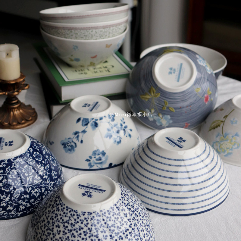 尾货6寸大面碗合集实用饭碗汤碗西式沙拉碗牛肉面碗圆形瓷碗釉下