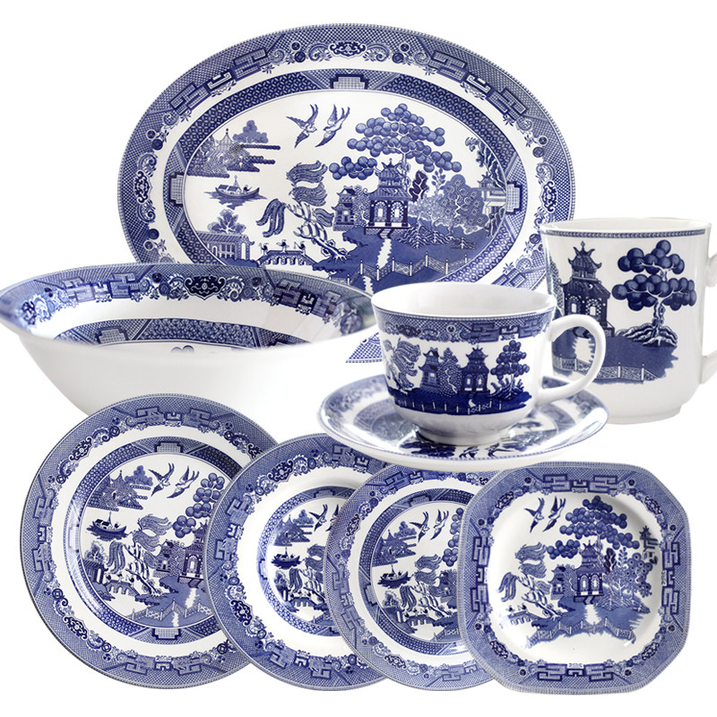 尾單出口陶瓷餐具西廂記複古風盤子魚盤水果盤方盤下午茶咖啡杯碟在類目 餐飲具, 餐具, 盤中 - 來自Buy2taobao.com提供專業的淘寶代購服務