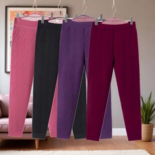 内穿弹力打底裤 冬季 德绒保暖棉裤 中年妈妈高腰大码 加绒加厚女棉裤