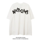 UxnStudio Оригинальный японский ретро -веселый мультфильм личность короткие грейпфрут мужчины и женщины летняя пара уличная хип -хоп t 侐