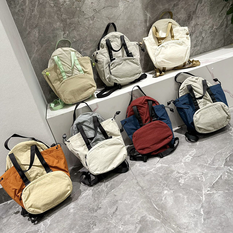 lulu无标健身瑜伽母子包 多功能轻便7L户外运动背包 胸包双肩包