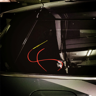 银护系列勇度的哨箭汽车贴纸亚卡箭车尾个性装饰透明贴画电动车贴