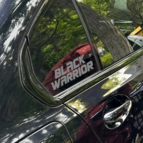 个性BBA贴纸黑武士black warrior车身三角窗玻璃贴纸镭射反光防水