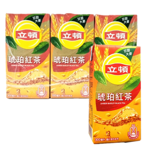 一份六盒 台湾立顿琥珀红茶300ml鲜爽茶韵清甜解腻四季畅饮好滋味