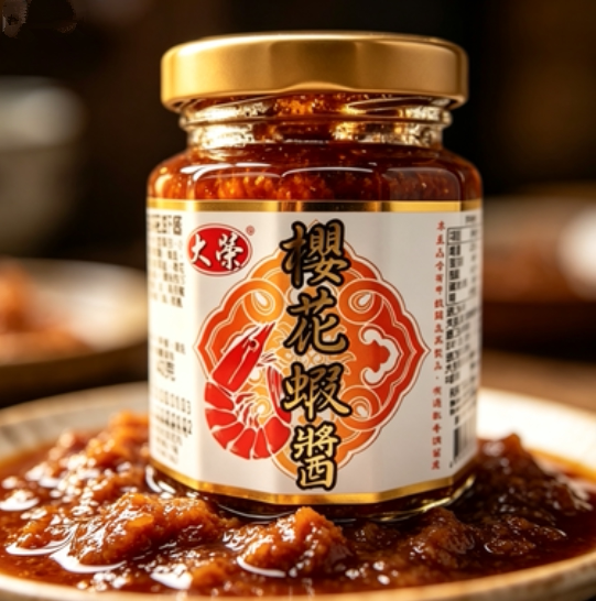 台湾生产 大荣樱花虾酱海鲜酱拌饭XO干贝酱240克拌饭酱料图片