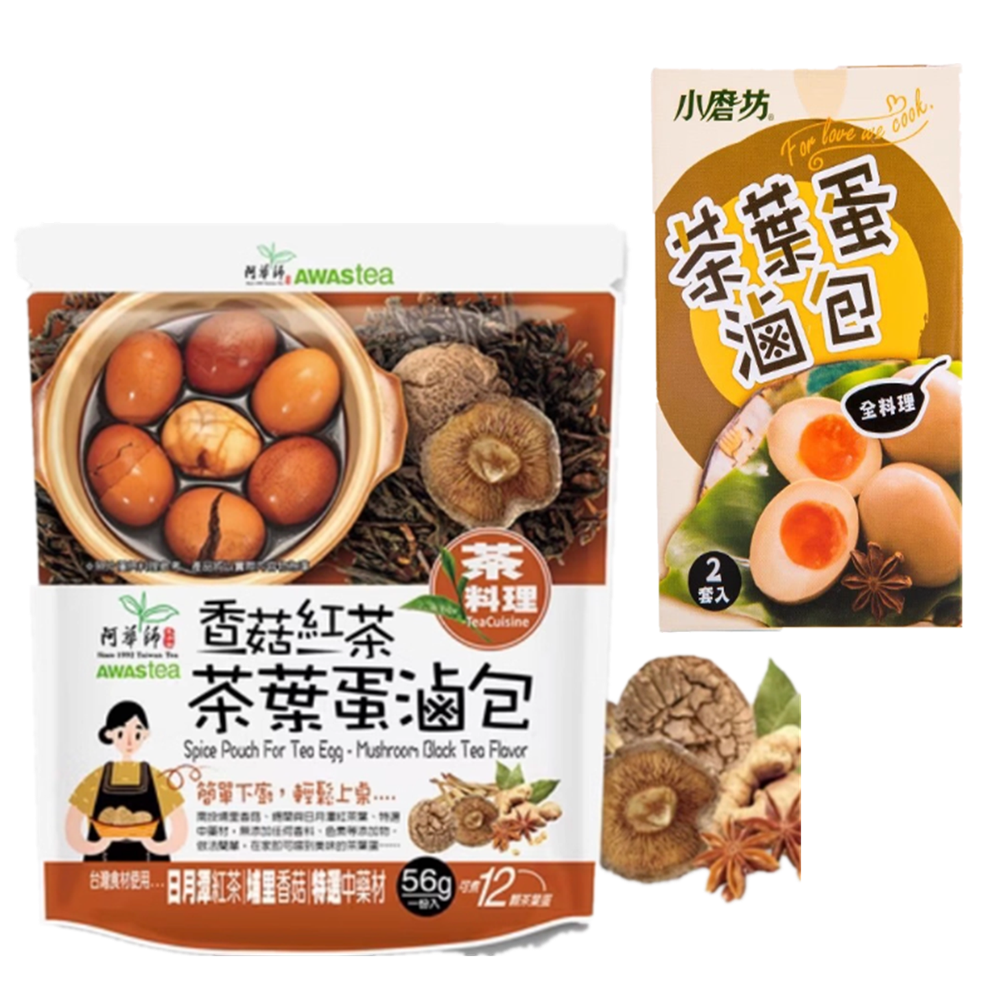 包邮中国台湾阿华师日月潭红茶香菇茶叶蛋卤包豆干小吃美食卤料包