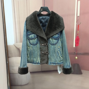 皮草系列一羊羔绒毛领皮草羽绒服外套女复古小个子爆款鹅绒服冬装