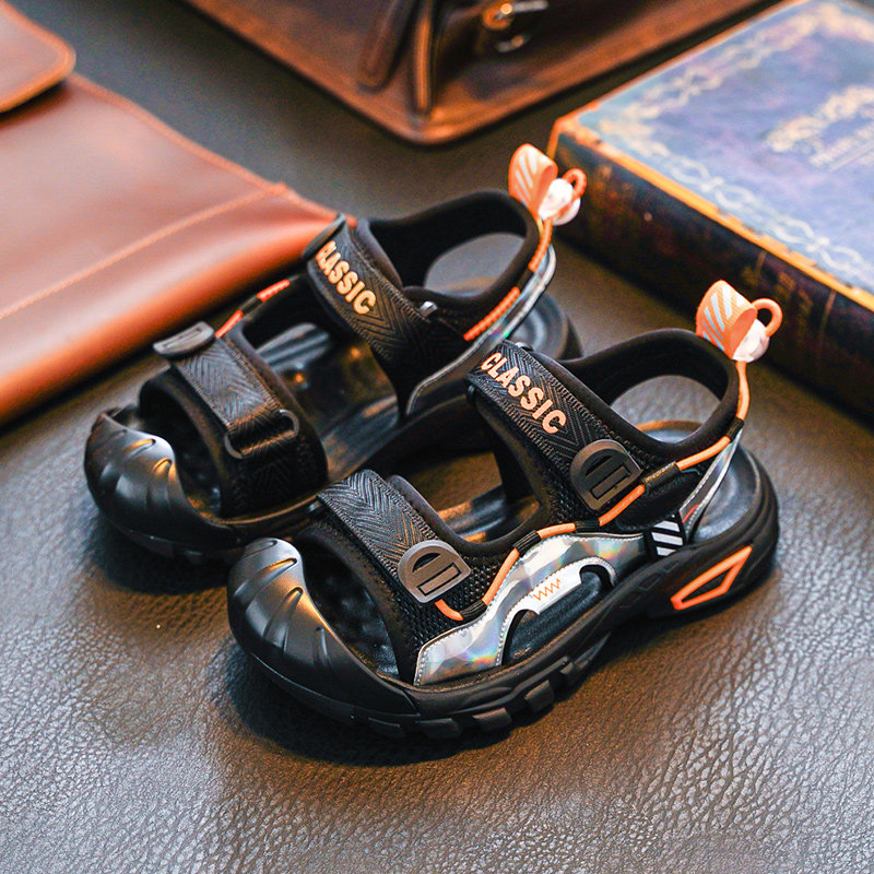 包头凉鞋男童2026夏季新款儿童学生沙滩鞋子中大童男孩鞋软底防滑