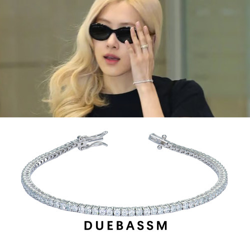 DUEBASSM纯银满钻莫桑石手链