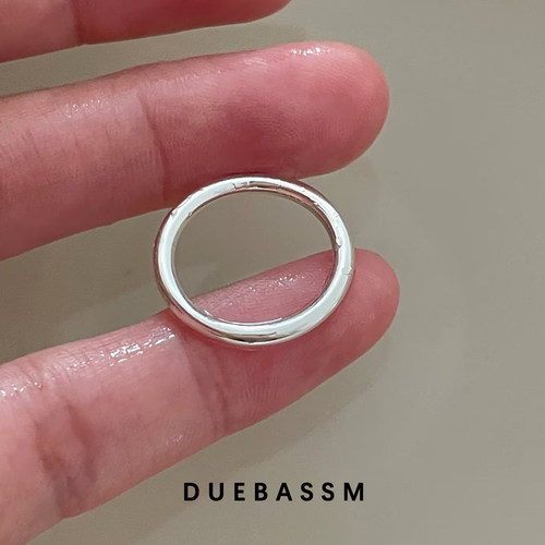 DUEBASSMS990纯银简约素圈戒指