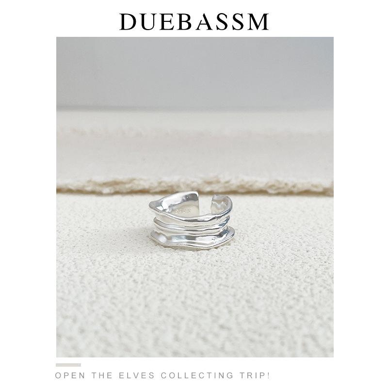 百搭小众设计感手工不规则戒指