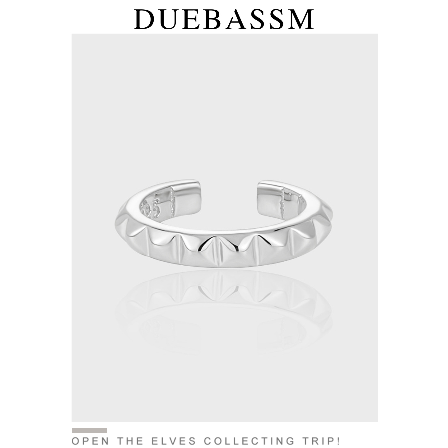 duebassm原创设计通体S925耳夹