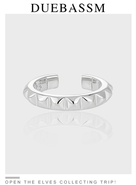 duebassm原创设计通体S925纯银耳夹女简约百搭高级感耳环男女耳饰