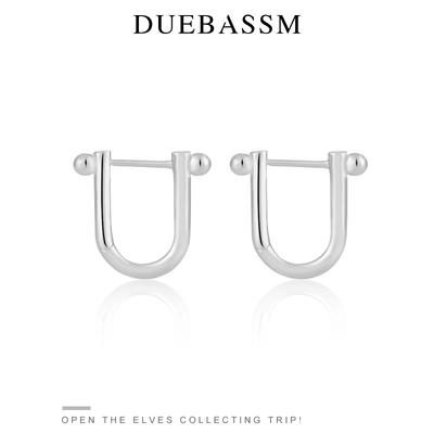 DUEBASSM个性纯银光面简约耳扣