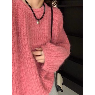 高级感毛衣女款秋冬2026新款粗针超好看韩系慵懒风粗线加厚针织衫