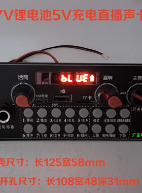 户外手提蓝牙广场舞音箱功放主板3.7V5V便携式小音响播放器扩音板