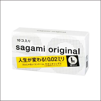 日本本土sagami相模001大号0.02非乳胶60mm聚氨酯10只避孕套