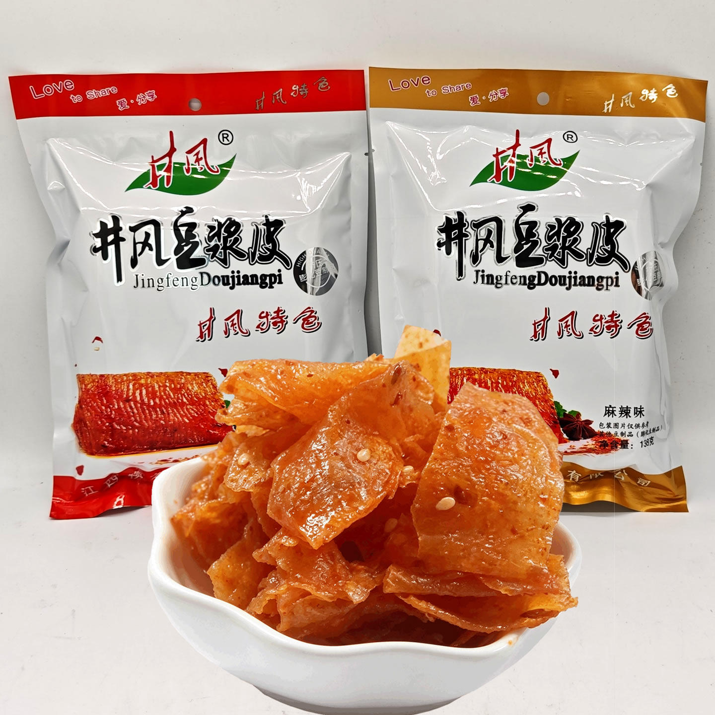 井风豆浆皮香辣豆皮麻辣条片即食豆腐皮干江西井冈山特产零食小吃