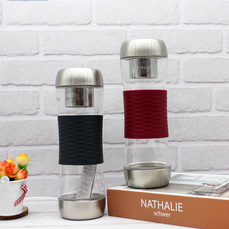 乐扣水杯男带滤网泡茶杯子