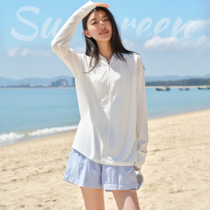 大帽檐薄款女士轻轻防晒衣UPF50防紫外线冰丝凉感透气宽松防晒服