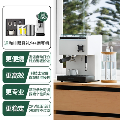 柏翠PE3888Pro直白咖啡机小型家用美意式全半自动商用萃取办公室