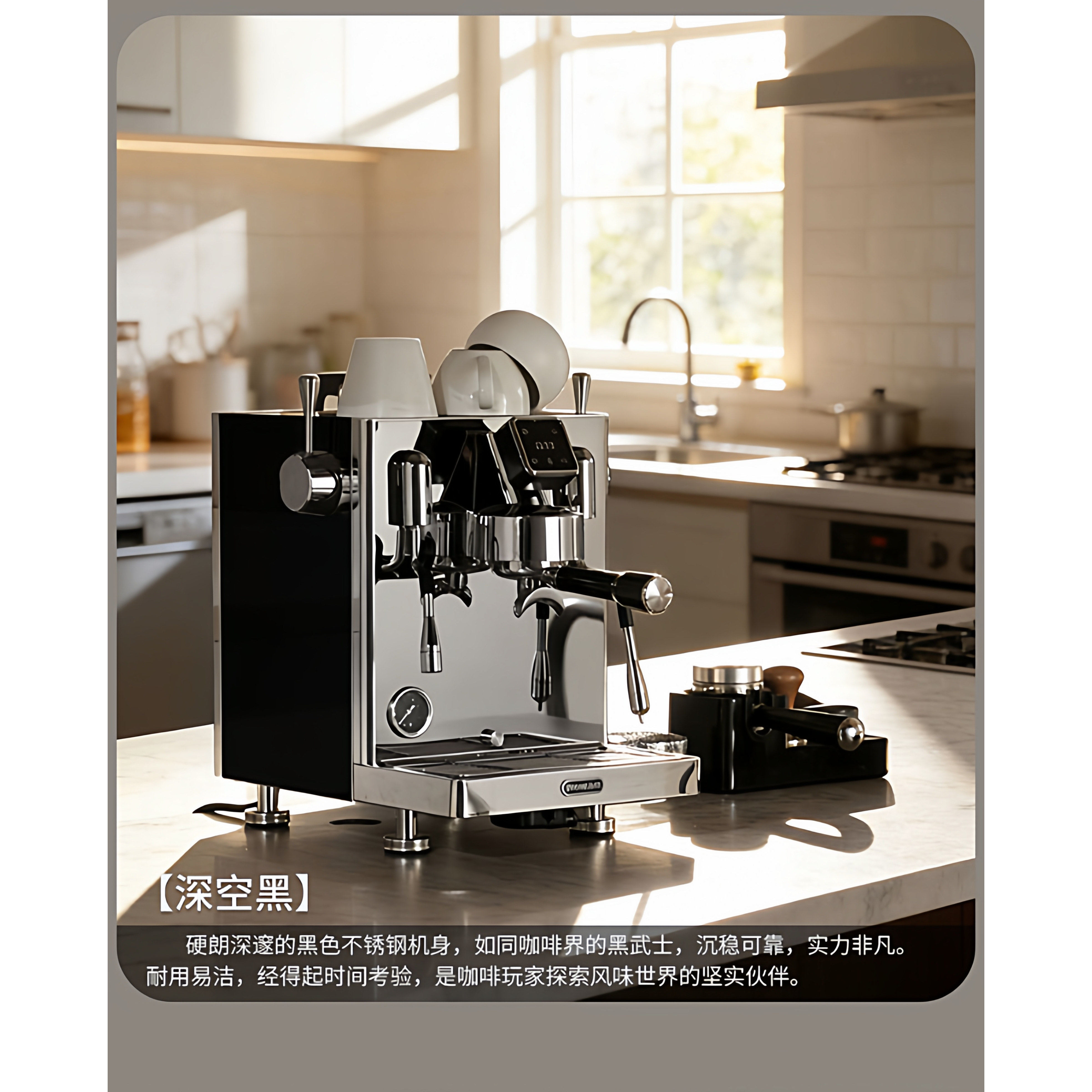 谷摩令6008GML家用意式咖啡机商用半自动自动上水咖啡设蒸汽锅炉