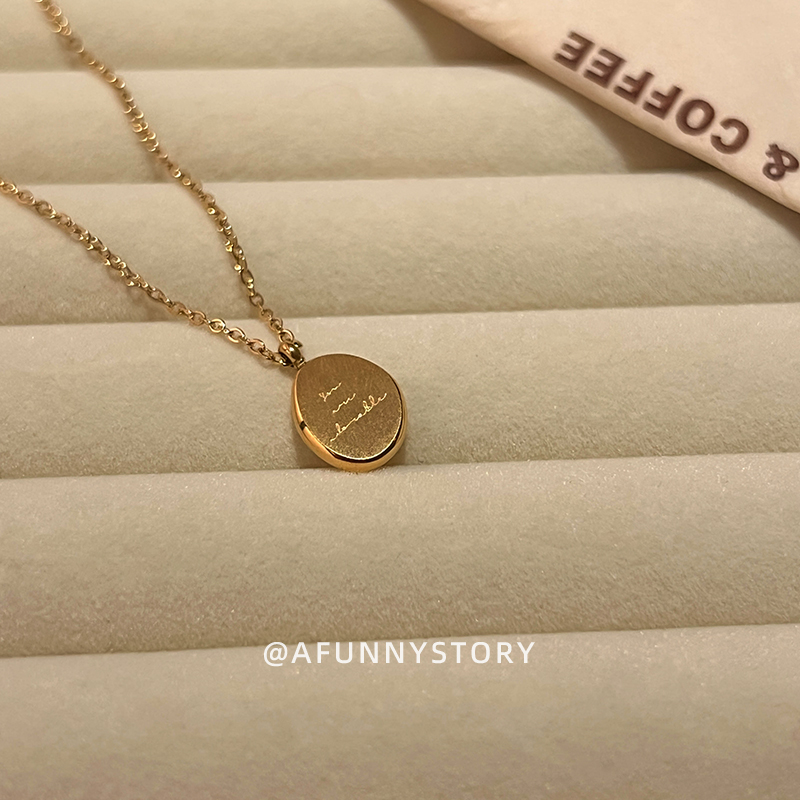 AFunnyStory钛钢十字链项链