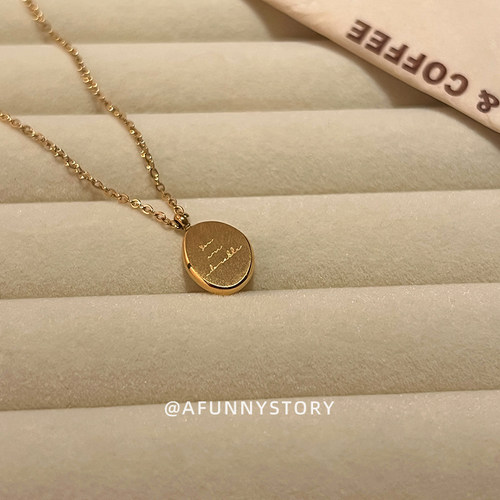 AFunnyStory钛钢十字链项链