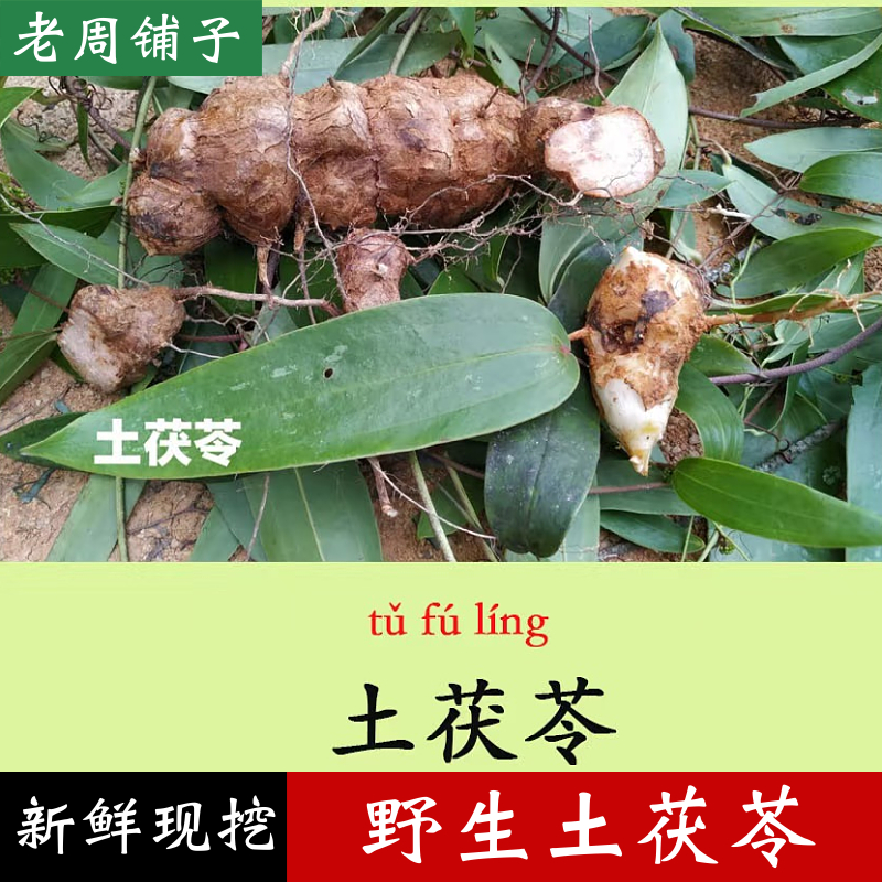 广西深山野生土茯苓新鲜现挖硬板头煲汤甘甜祛湿中药材包邮