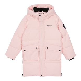 探路者儿童羽绒服加厚冬季女童中长时尚潮牌休闲防寒羽绒服