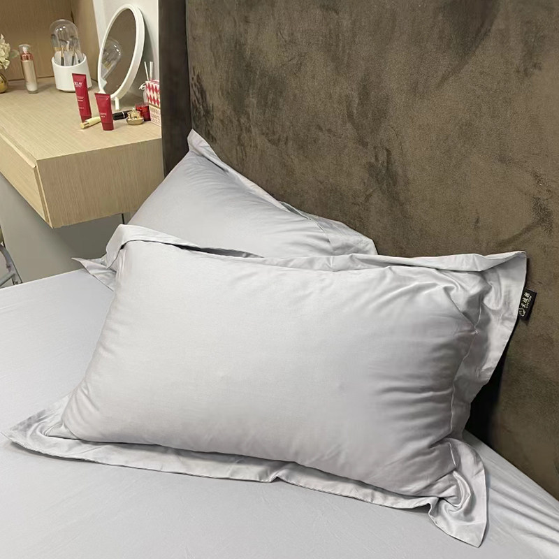 七星级枕芯枕头套48*74CM纯棉枕头套纯色全棉枕套可水洗一对装