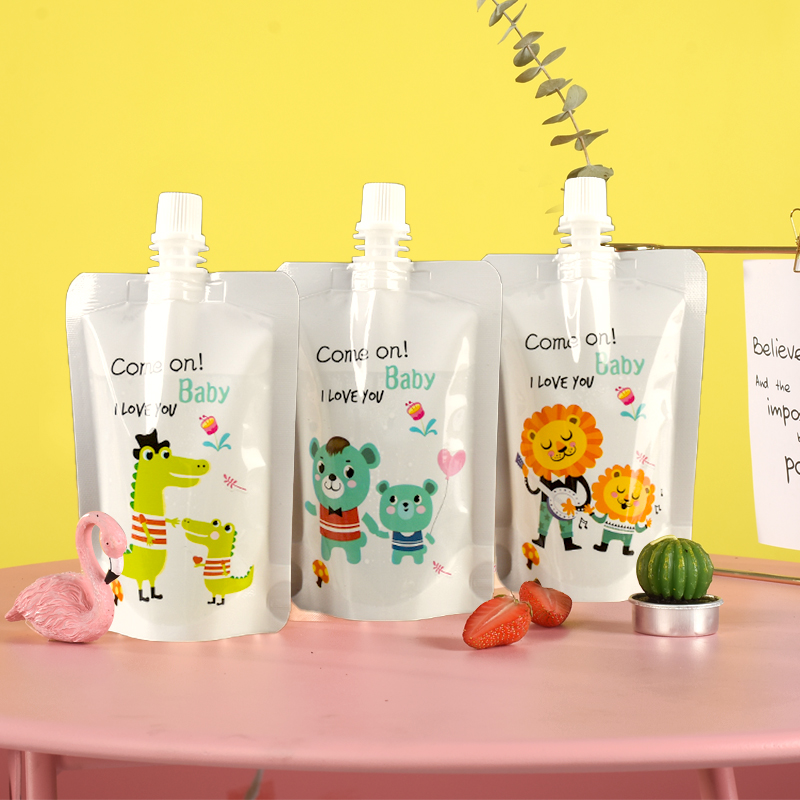 卡通饮料袋食品吸嘴袋果汁袋一次性牛奶豆浆袋中药袋液体包装袋子