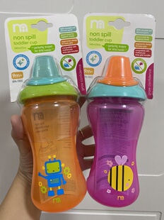 美国Munchkin麦肯奇满趣健宝宝鸭嘴杯子小孩喝水盖子防漏水杯防呛