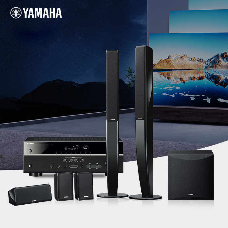 雅马哈/YAMAHA RX-V385+PA41 家庭影院5.1 音箱套装 家用音响