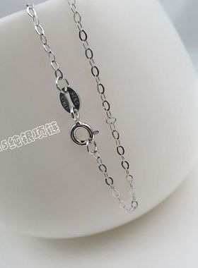 S925纯银饰品纯银项链 女款 锁骨O字女士银链条 压光十字链 批发