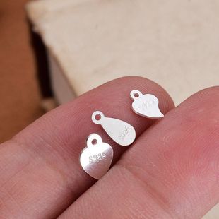 纯银尾链小吊牌挂牌S925字印牌项链脚链手链延长链银牌银尾坠尾牌