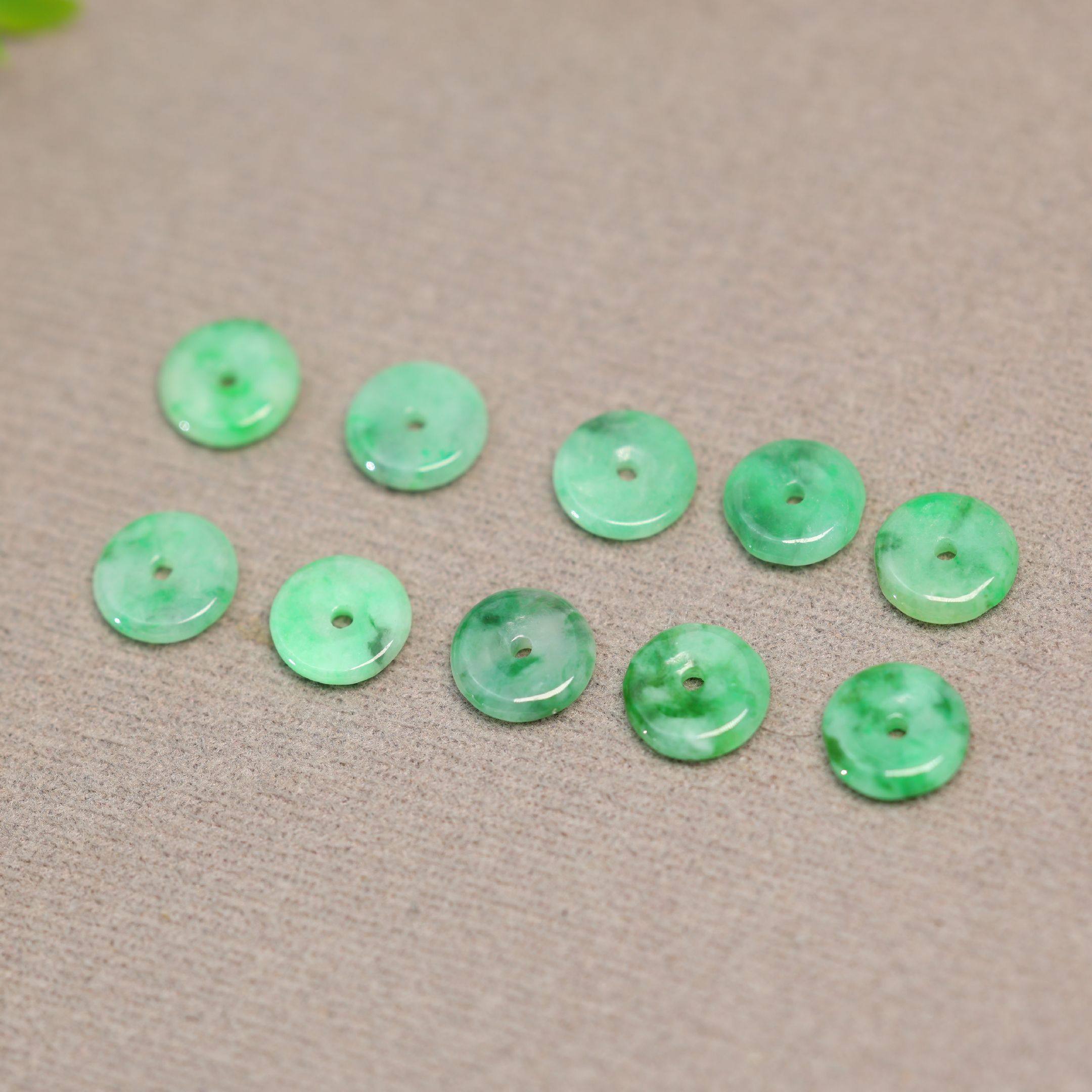 缅甸天然A货翡翠平安扣怀古