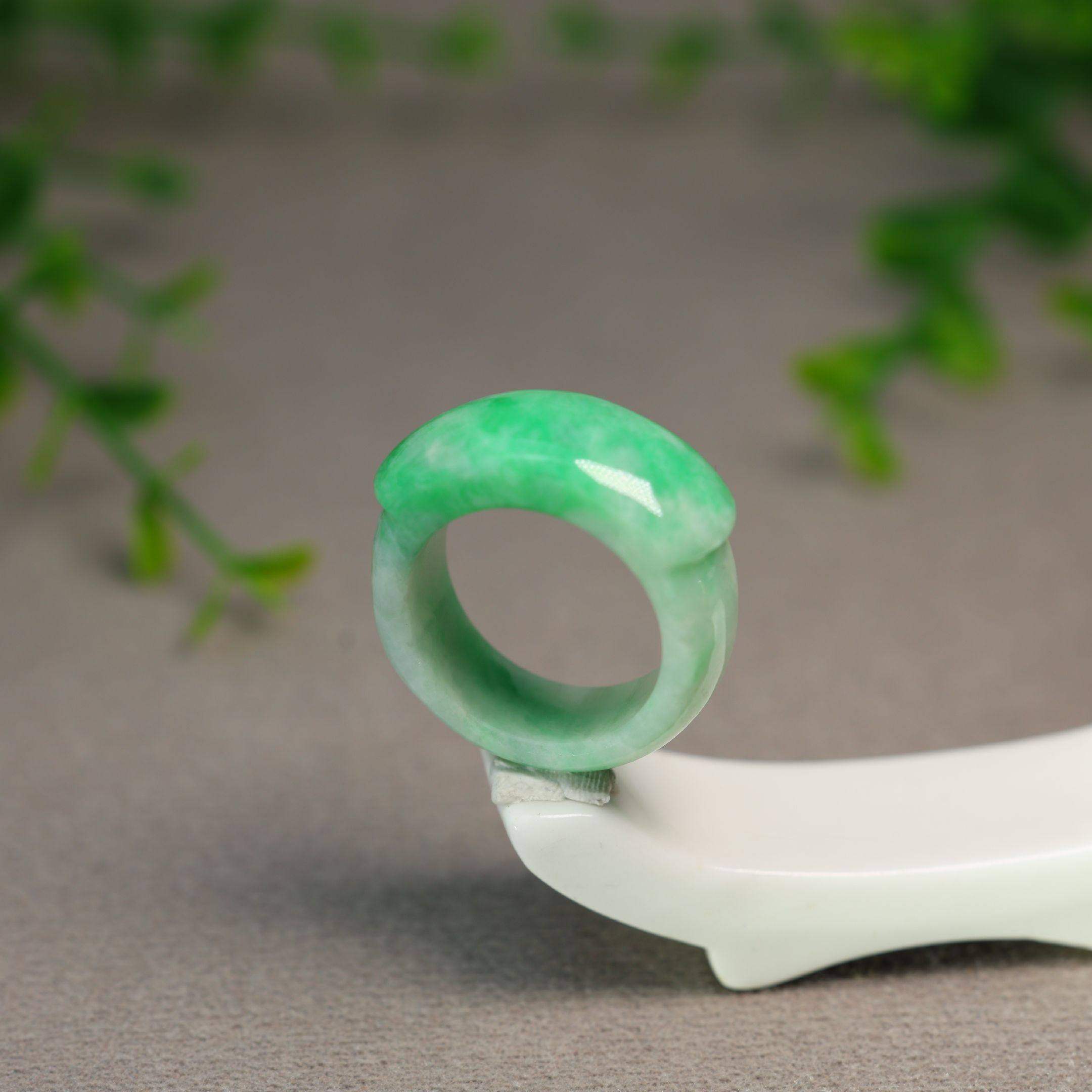 #K985阳绿缅甸天然A货翡翠马鞍戒指男士指环种水好,珠宝/钻石/翡翠,戒指/指环,淘宝优惠券,粉丝福利购,淘宝优惠卷