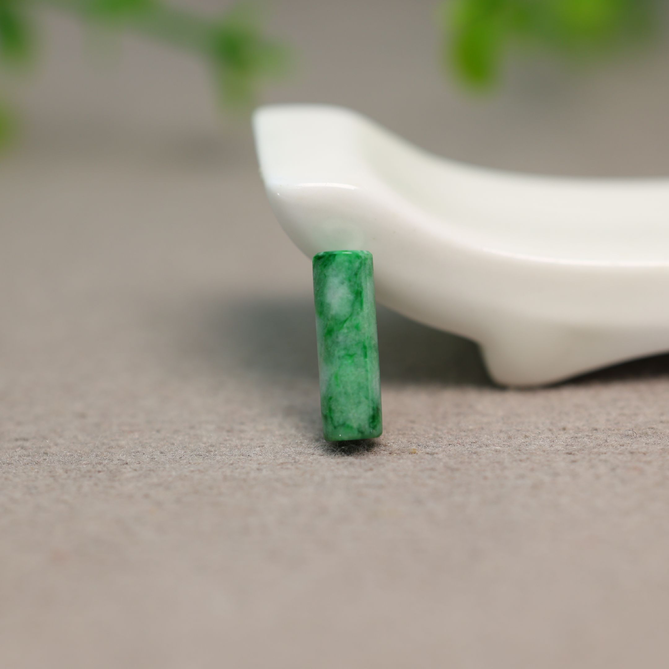 翡翠圆柱形管珠柱条长桶珠