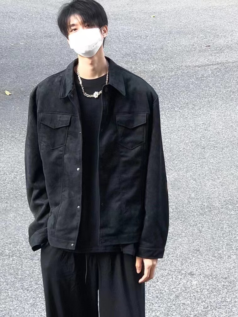 十一的信｜无性别穿搭麂皮绒夹克外套中性风秋冬休闲上衣