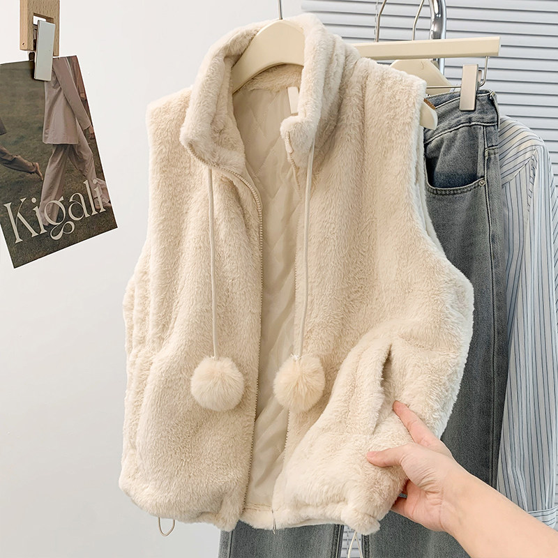 白色高领加厚保暖毛绒马甲新款2025秋冬爆款女士加棉坎肩背心外套,女装/女士精品,马夹,淘宝优惠券,粉丝福利购,淘宝优惠卷