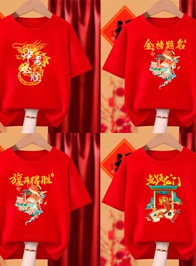 高考必胜送考衣服中考红色短袖T恤男女金榜题名加油班服定制体恤