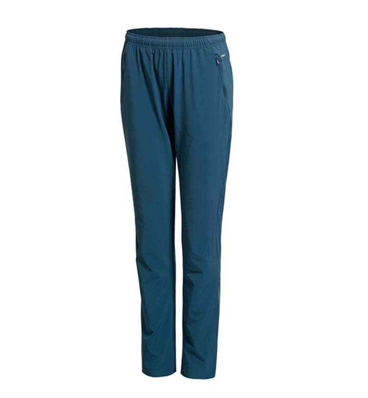 原单女子运动长裤 速干透气跑步小脚裤 修身舒服软弹性黑色普蓝