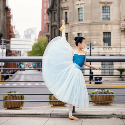 儿童舞蹈练习裙半身纱裙