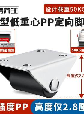 承重耐磨尼龙小型超矮万向轮滑轮