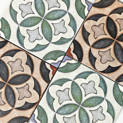 做旧复古花砖200X200全瓷