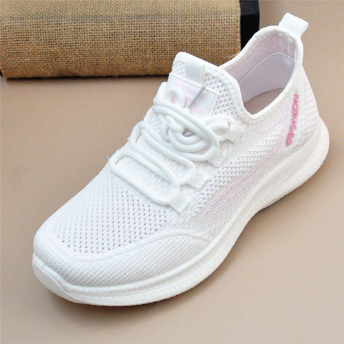 老北京飞织运动女鞋小白鞋