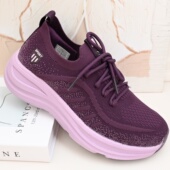 弹力飞织网面透气套脚健步鞋 老北京布鞋 春夏女单鞋 女休闲超轻软底