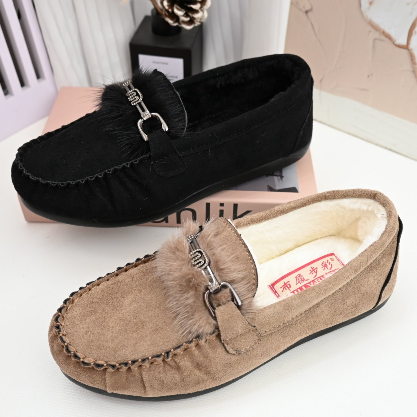 老北京布鞋女25冬季加绒毛毛棉鞋轻便保暖一脚蹬工作鞋妈妈豆豆鞋,女鞋,棉鞋,淘宝优惠券,粉丝福利购,淘宝优惠卷