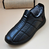 冬季 加绒保暖防滑防水中老年运动休闲老人爸爸鞋 老北京布鞋 男棉鞋